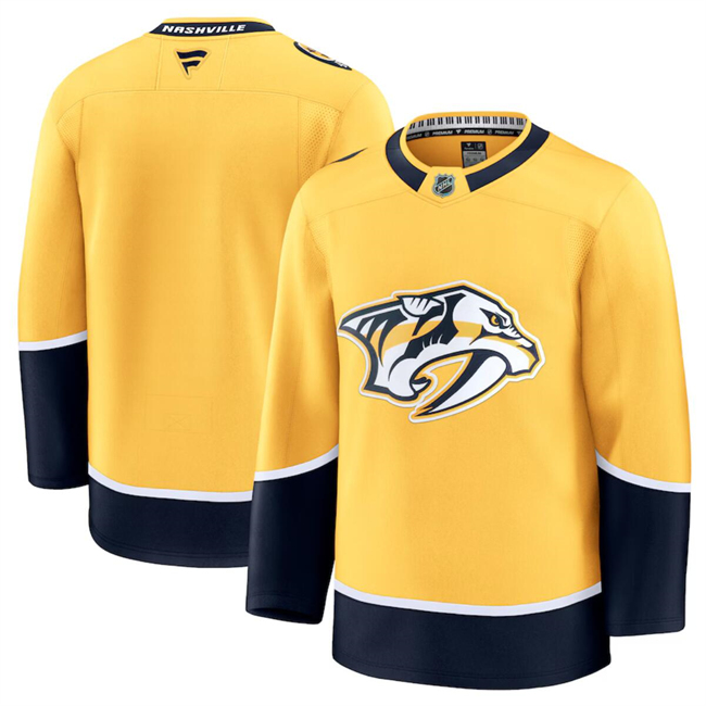 Nashville Predators Blank Gold 2024-25 Home Stitched Hockey Jersey