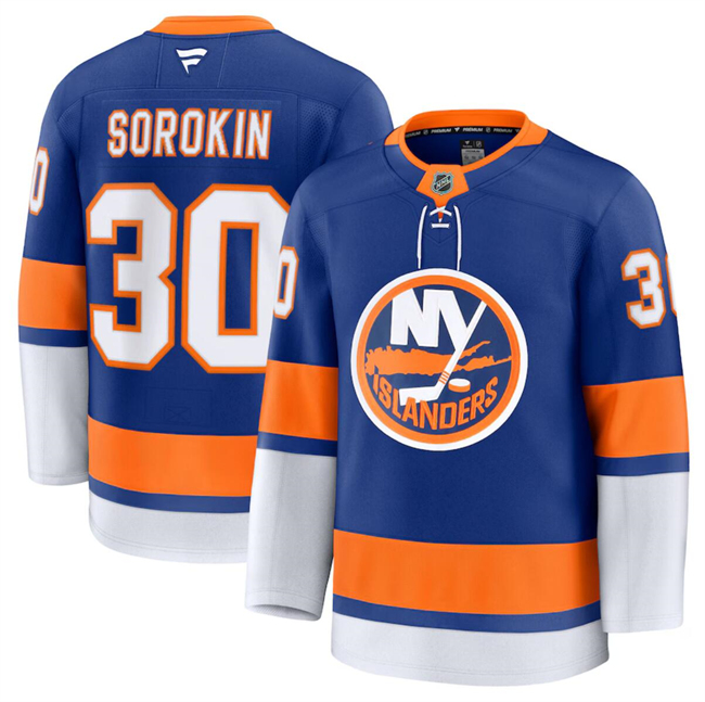 New York Islanders #30 Ilya Sorokin Royal 2024-25 Home Stitched Hockey Jersey