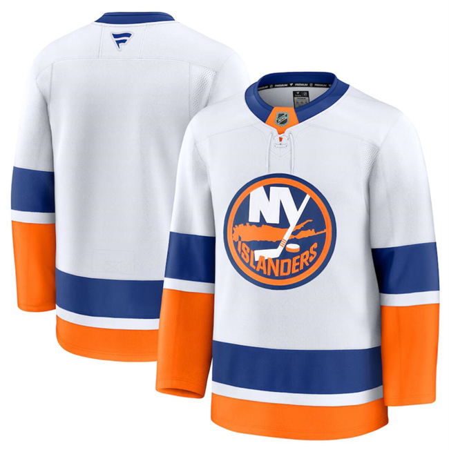 New York Islanders Blank White 2024-25 Away Stitched Hockey Jersey