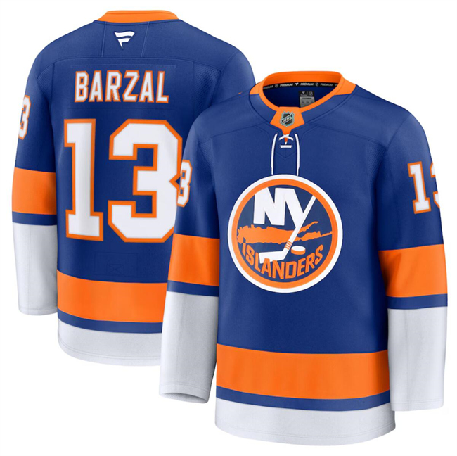 New York Islanders #13 Mathew Barzal Royal 2024-25 Home Stitched Hockey Jersey
