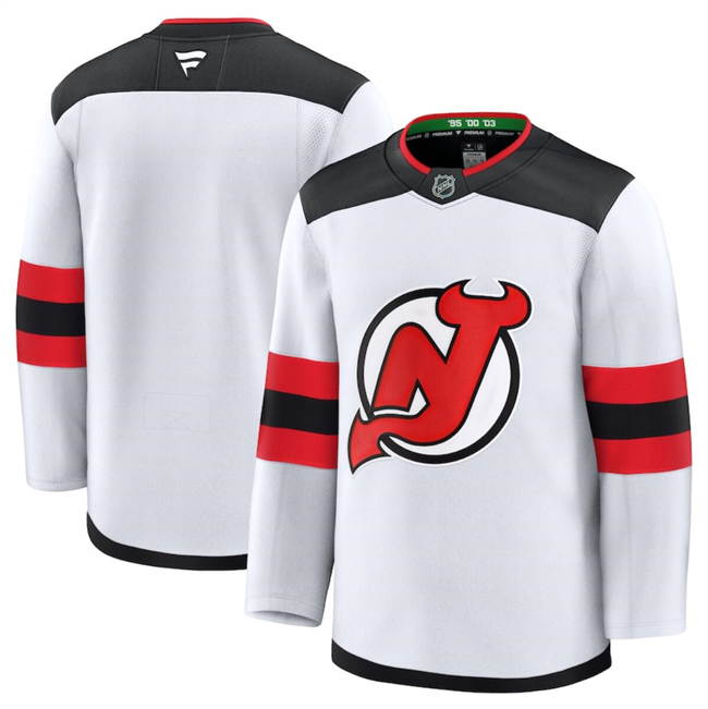 New Jersey Devils Blank White 2024-25 Away Stitched Hockey Jersey