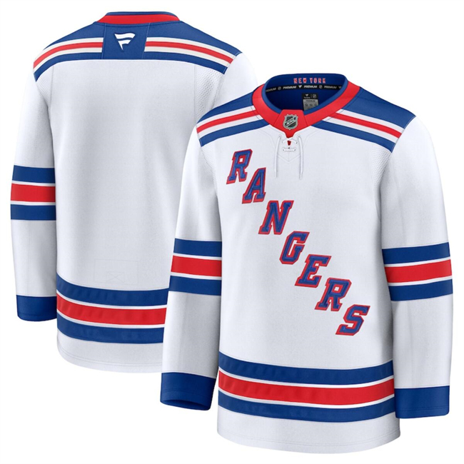 New York Rangers Blank White 2024-25 Away Stitched Hockey Jersey New York Rangers Blank White 2024-25 Away Stitched Hockey Jersey