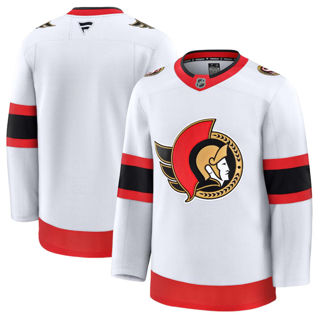 Ottawa Senators Blank White 2024-25 Away Stitched Hockey Jersey