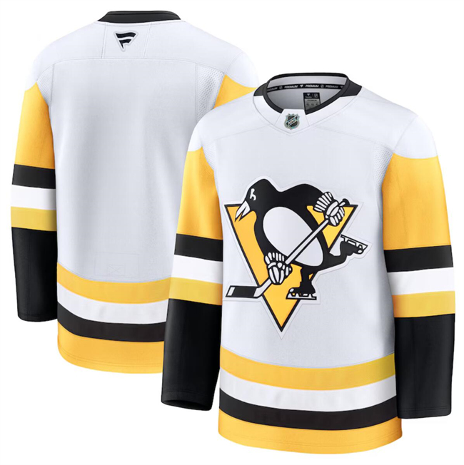 Pittsburgh Penguins Blank White 2024-25 Away Stitched Hockey Jersey