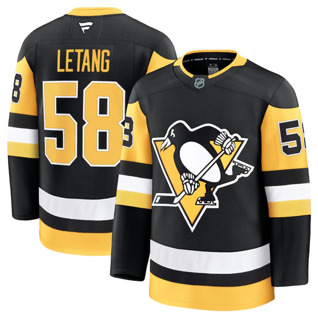 Pittsburgh Penguins #58 Kris Letang Black 2024-25 Home Stitched Hockey Jersey