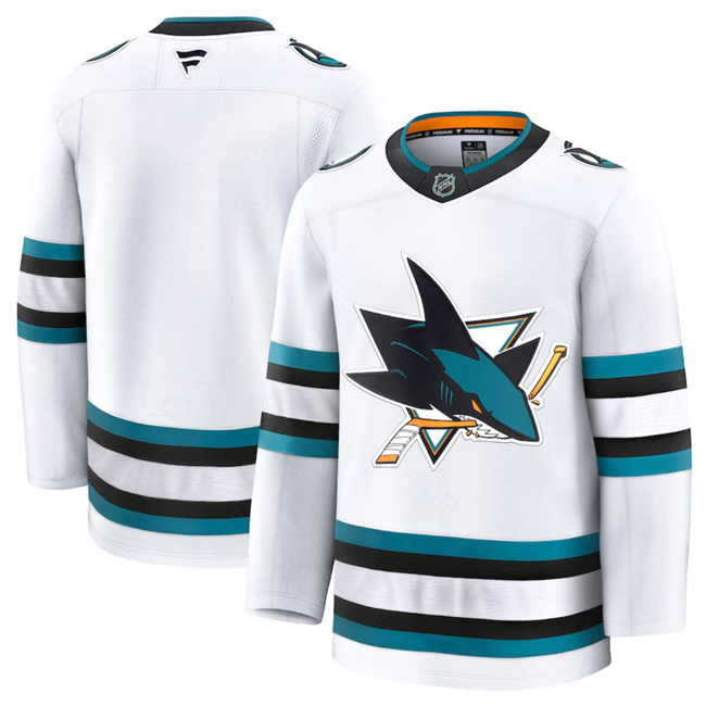 San Jose Sharks Blank White 2024-25 Away Stitched Hockey Jersey San Jose Sharks Blank White 2024-25 Away Stitched Hockey Jersey