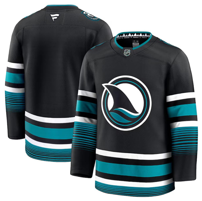 San Jose Sharks Blank Black 2024-25 Alternate Stitched Hockey Jersey