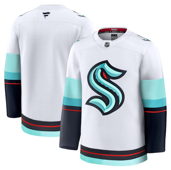 Seattle Kraken Blank White 2024-25 Away Stitched Hockey Jersey