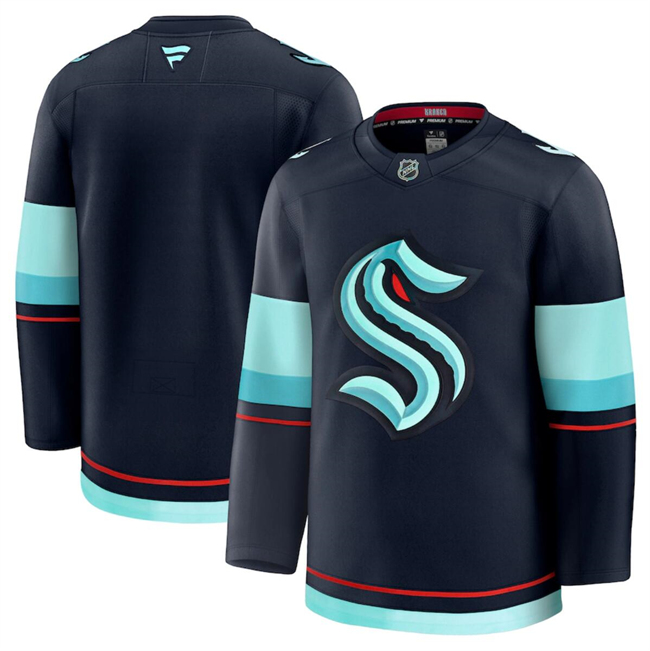 Seattle Kraken Blank Navy 2024-25 Home Stitched Hockey Jersey