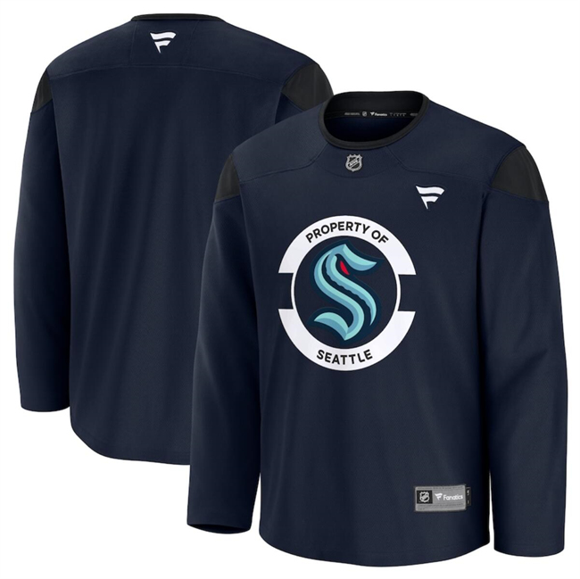 Seattle Kraken Navy 2024-25 Team Practice Stitched Hockey Jersey