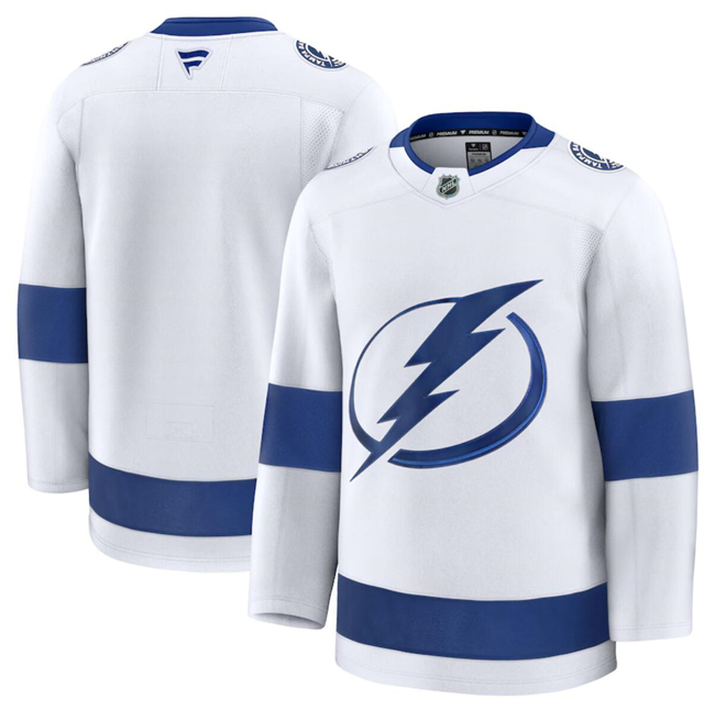 Tampa Bay Lightning Blank White 2024-25 Away Stitched Hockey Jersey