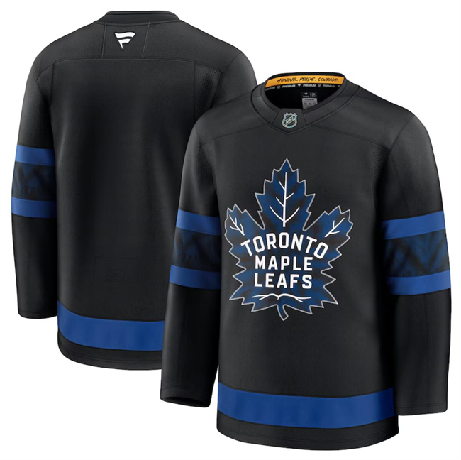 Toronto Maple Leafs Blank Black 2024-25 Alternate Stitched Hockey Jersey