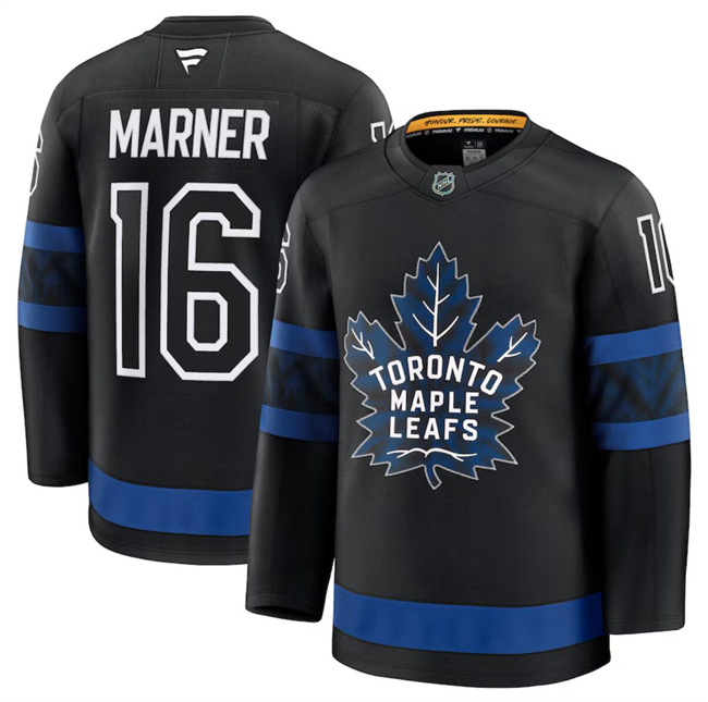 Toronto Maple Leafs #16 Mitchell Marner Black 2024-25 Alternate Stitched Hockey Jersey