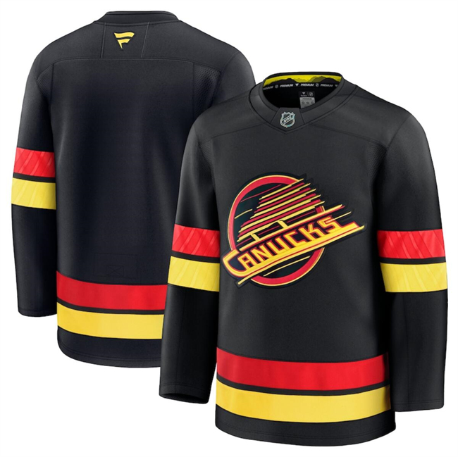 Vancouver Canucks Blank Black 2024-25 Alternate Stitched Hockey Jersey