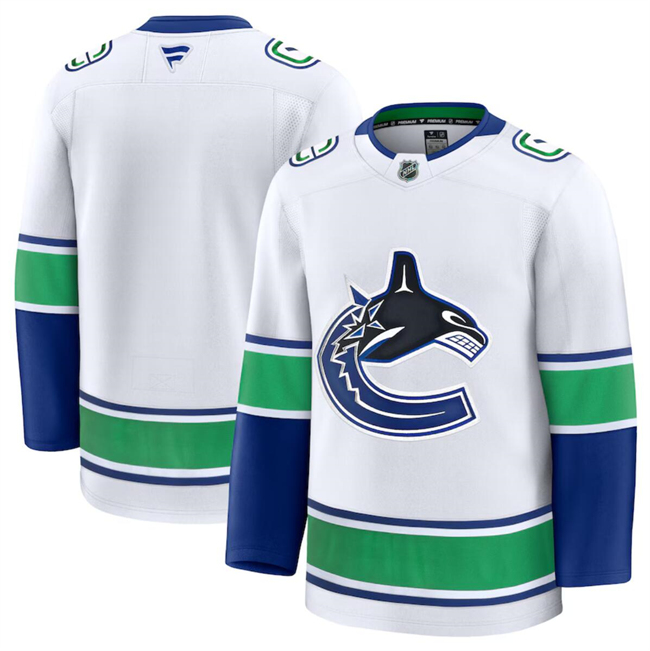 Vancouver Canucks Blank White 2024-25 Away Stitched Hockey Jersey