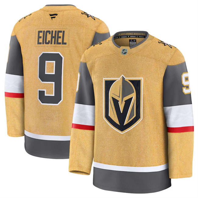 Vegas Golden Knights #9 Jack Eichel Gold 2024-25 Home Stitched Hockey Jersey