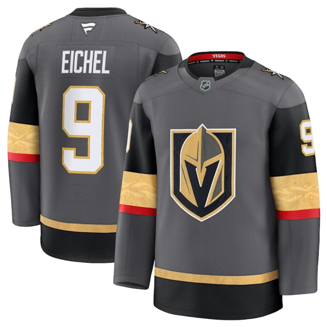 Vegas Golden Knights Grey #9 Jack Eichel 2024-25 Alternate Stitched Hockey Jersey