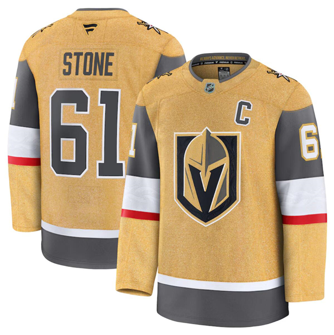 Vegas Golden Knights #61 Mark Stone Gold 2024-25 Home Stitched Hockey Jersey