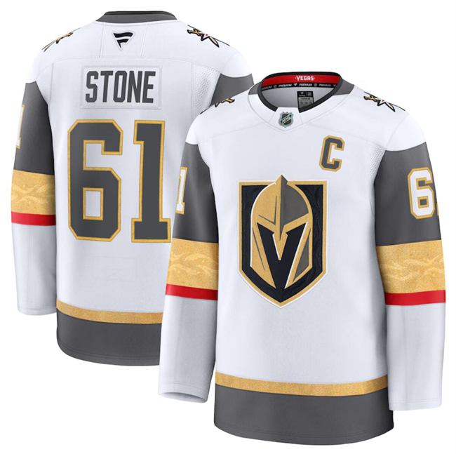 Vegas Golden Knights #61 Mark Stone White 2024-25 Away Stitched Hockey Jersey
