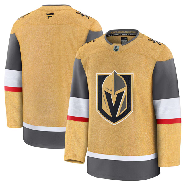 Vegas Golden Knights Blank Gold 2024-25 Home Stitched Hockey Jersey