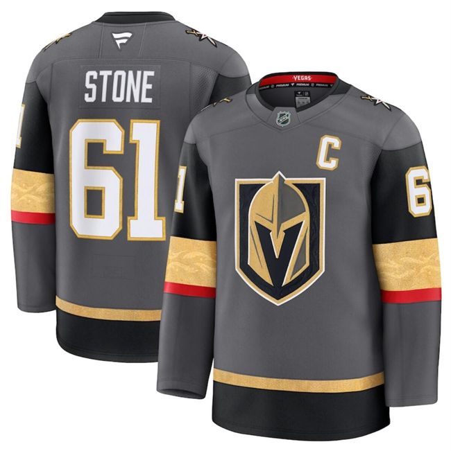 Vegas Golden Knights #61 Mark Stone Grey 2024-25 Alternate Stitched Hockey Jersey