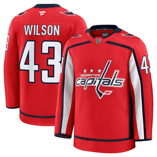 Washington Capitals #43 Tom Wilson Red 2024-25 Home Stitched Hockey Jersey