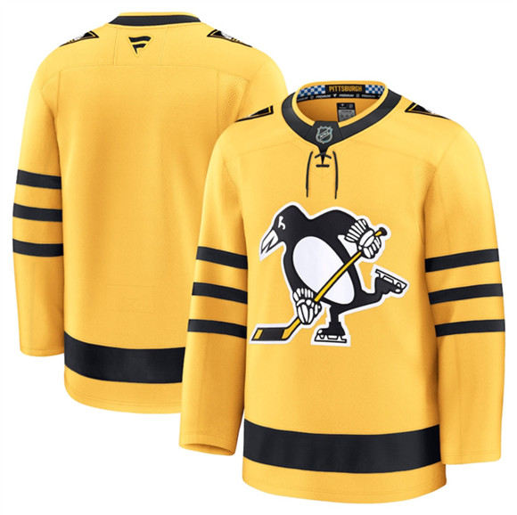 Pittsburgh Penguins Blank Gold 2025 Alternate Stitched Hockey Jersey