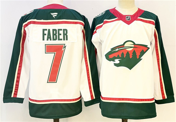 Minnesota Wild #7 Brock Faber White 2025 25th Anniversary Stitched Hockey Jersey