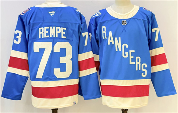 New York Rangers #73 Matt Rempe Blue 2025 Stitched Hockey Jersey