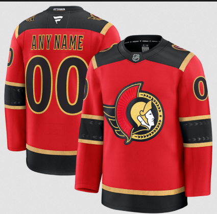 Ottawa Senators Custom Red AlternateStitched Hockey Jersey