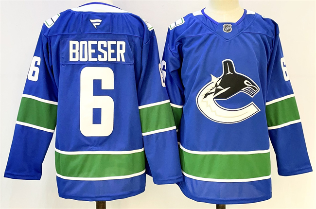 Vancouver Canucks #6 Brock Boeser Royal 2024-25 Home Stitched Hockey Jersey