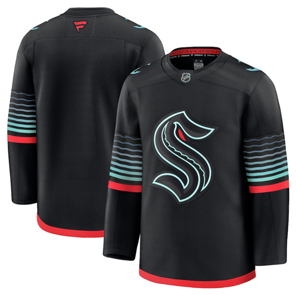 Seattle Kraken Blank Black Alternate Stitched Hockey Jersey