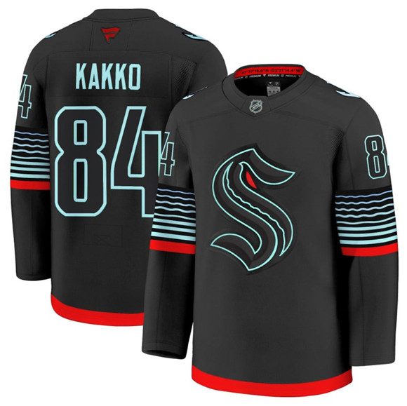 Seattle Kraken #84 Kaapo Kakko Black Alternate Stitched Hockey Jersey