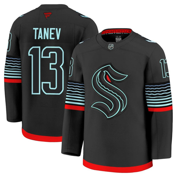 Seattle Kraken #13 Brandon Tanev Black Alternate Stitched Hockey Jersey