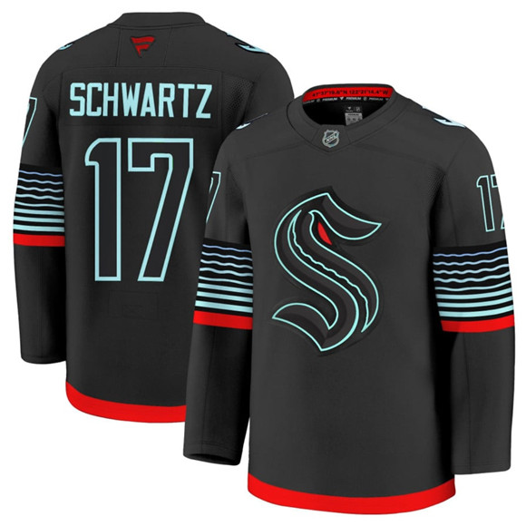Seattle Kraken #17 Jaden Schwartz Black Alternate Stitched Hockey Jersey