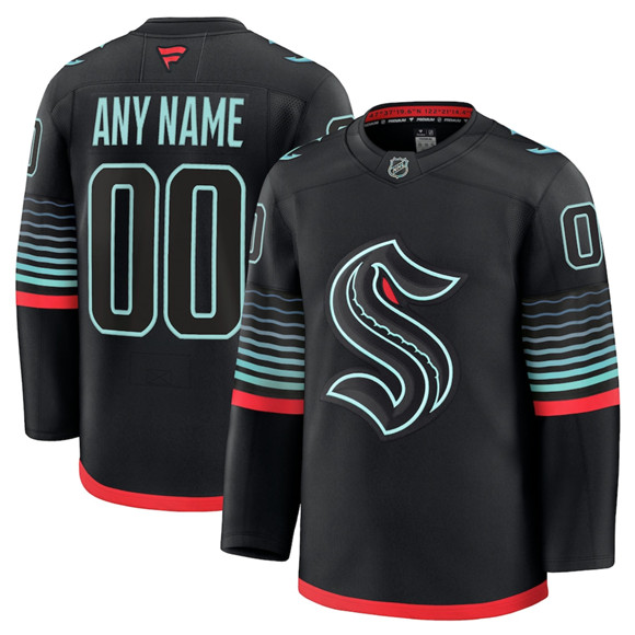 Seattle Kraken Active Player Custom Black Alternate Stitched Hockey Jersey Seattle Kraken Active Player Custom Black Alternate Stitched Hockey Jersey