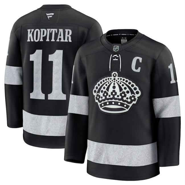 Los Angeles Kings #11 Anze Kopitar Black Alternate Stitched Hockey Jersey