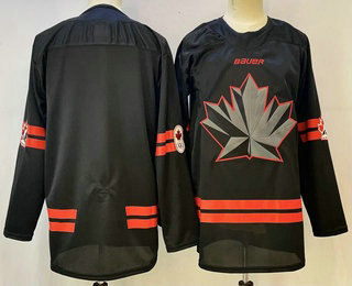 Canada Hockey Blank Black Stitched Jersey