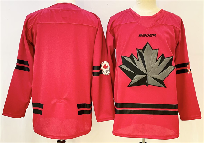 Canada Hockey Blank Red Stitched Jersey