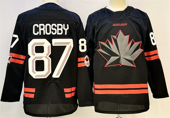 Canada Hockey #87 Sidney Crosby Black Stitched Jersey