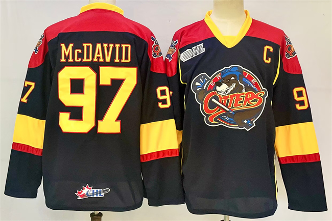 Edmonton Oilers #97 Connor McDavid Black 2024-25 With C Patch Heritage Classic Primegreen Stitched Jersey