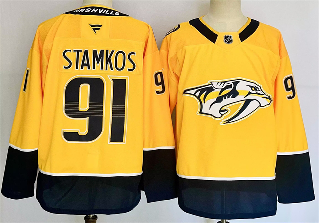 Nashville Predators #91 Steven Stamkos Gold 2024-25 Home Stitched Hockey Jersey