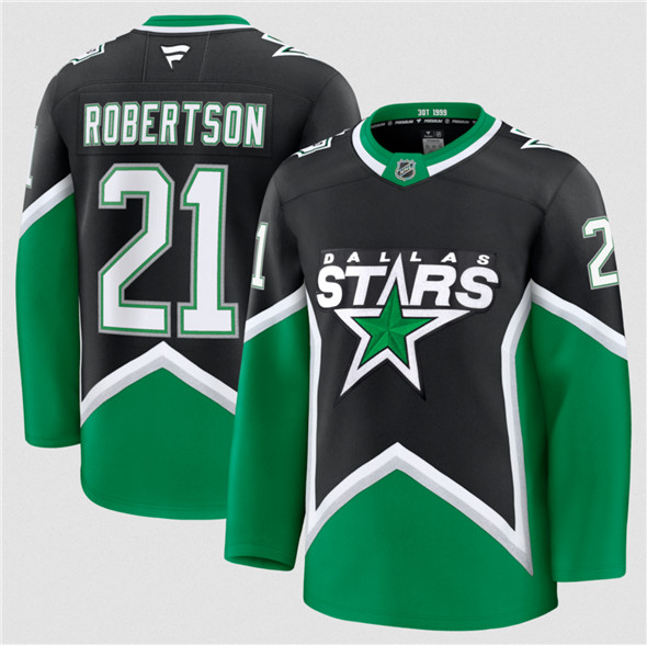 Dallas Stars #21 Jason Robertson Black 2025-26 Alternate Stitched Hockey Jersey