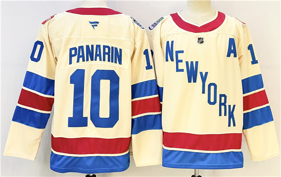 New York Rangers #10 Artemi Panarin Beige 2025-26 Winter Classic With A Patch Stitched Hockey Jersey