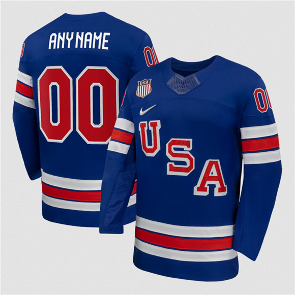 USA Active Player Custom Blue 2026 Stitched Jersey USA Active Player Custom Blue 2026 Stitched Jersey