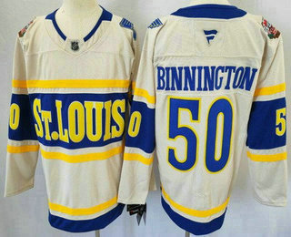 St. Louis Blues #50 Jordan Binnington Cream 2025 Winter Classic Authentic Jersey