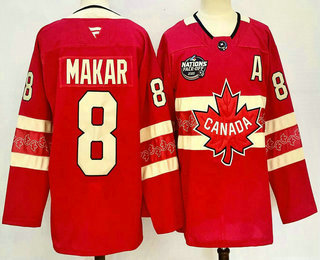 Canada Hockey #8 Cale Makar Red 2025 4 Nations Face Off Authentic Jersey