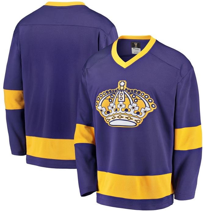 Los Angeles Kings Blank Purple Adidas Stitched Hockey Jersey
