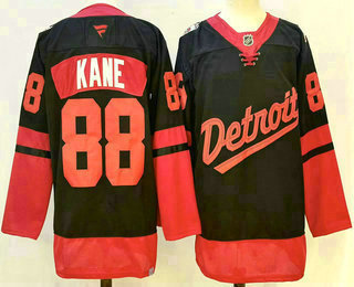 Detroit Red Wings #88 Patrick Kane Black 2025 Stadium Series Stitched Jersey