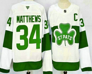 Toronto Maple Leafs #34 Auston Matthews White St Pats Authentic Jersey Toronto Maple Leafs #34 Auston Matthews White St Pats Authentic Jersey
